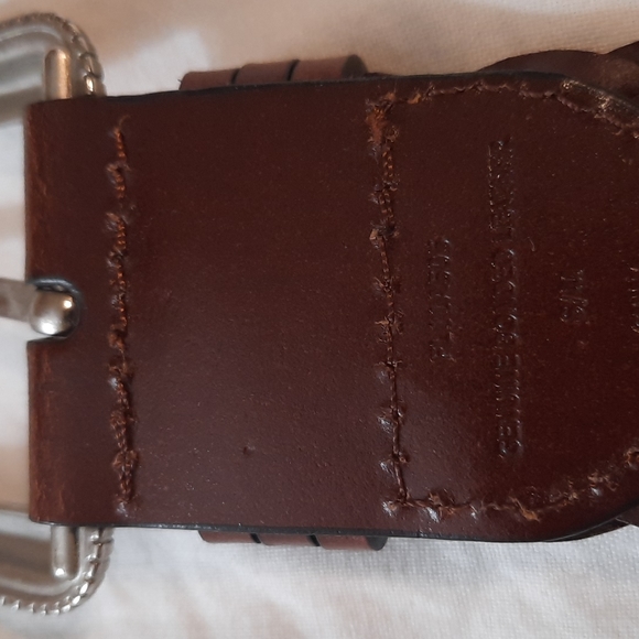 Genuine Bonded Leather weave braided belt with silver medallions s/m - Picture 6 of 8